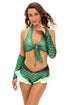 Sexy 3pcs Green Mermaid Princess Costume